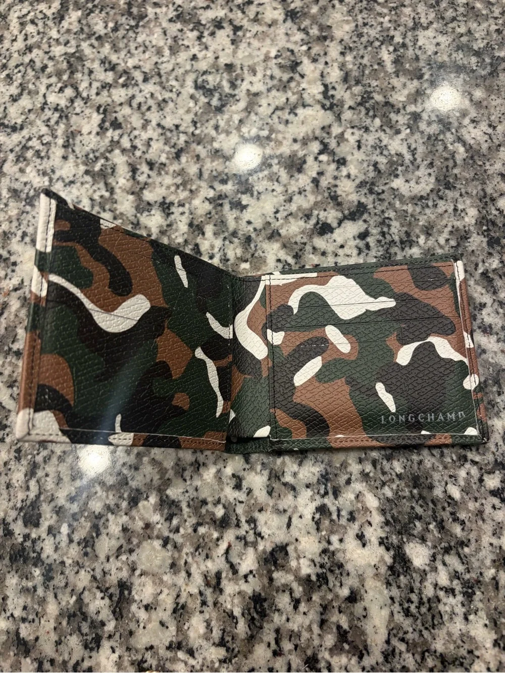 Longchamp Camouflage Bi-fold Wallet